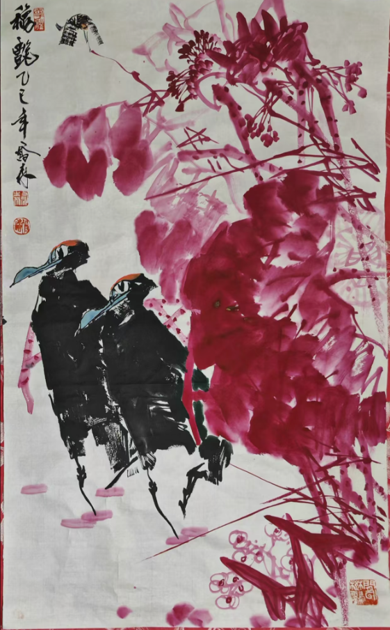 乔森《荷鹭图》-嘉诚艺术