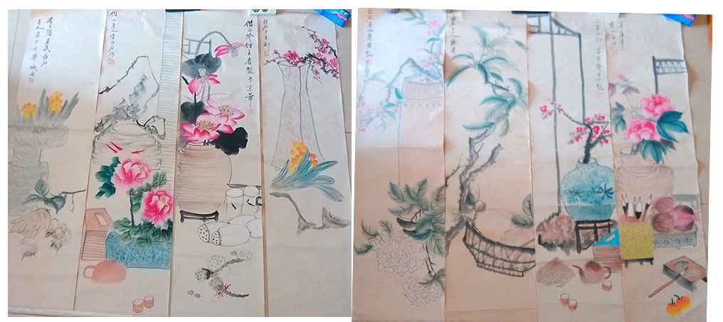 齐白石《花鸟图》八条屏-嘉诚艺术