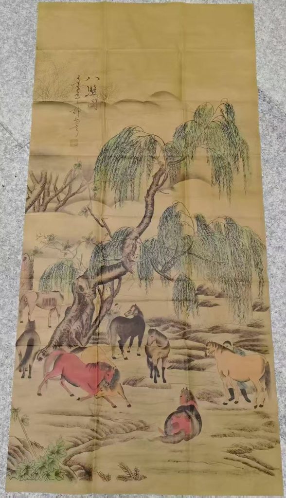 图片[1]-郎世宁《八骏图》-嘉诚艺术