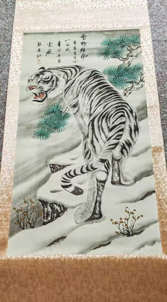 图片[1]-张善孖《雪野雄风》-嘉诚艺术