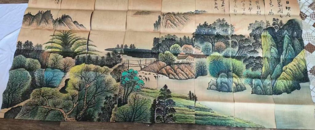 图片[1]-唐寅《山水图》八条屏-嘉诚艺术