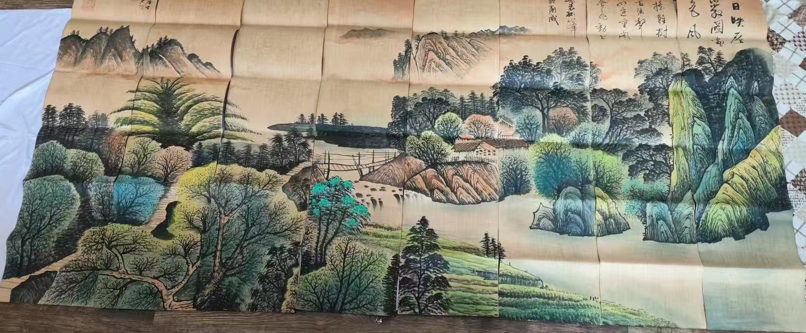 唐寅《山水图》八条屏-嘉诚艺术