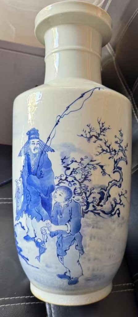 图片[1]-王步《人物故事赏瓶》-嘉诚艺术