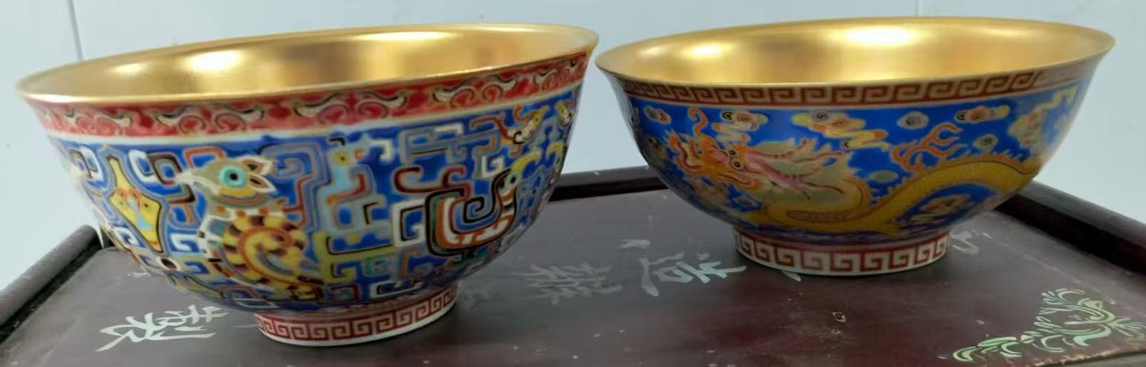 雍正年制《景泰蓝金碗》一对-嘉诚艺术