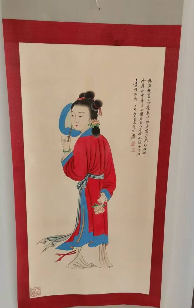 图片[1]-张大千《仕女图》-嘉诚艺术