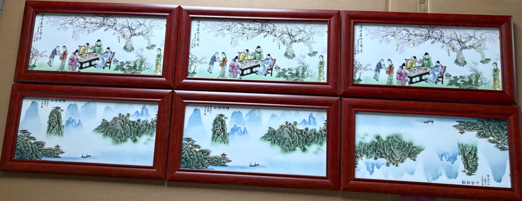 图片[1]-王锡良《瓷板画》*6-嘉诚艺术
