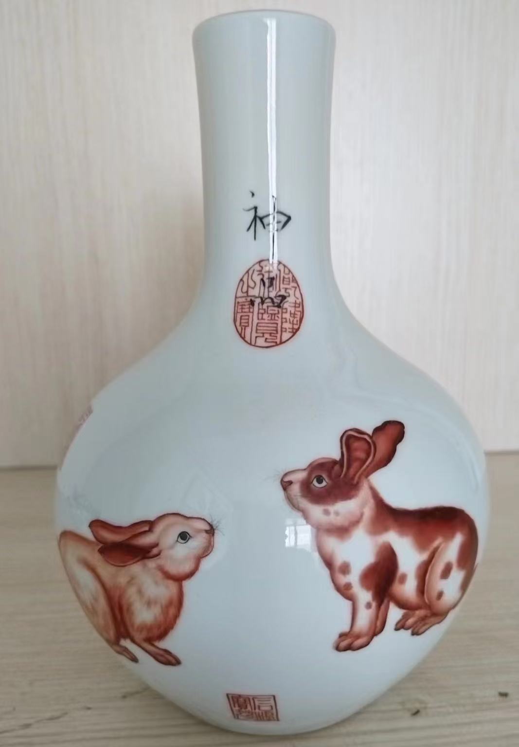 乾隆年制《生肖陶瓷瓶》郎世宁画-嘉诚艺术