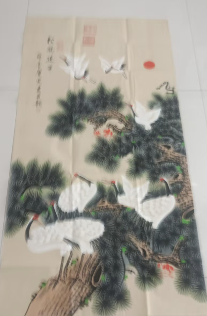 唐寅《松鹤延年》-嘉诚艺术