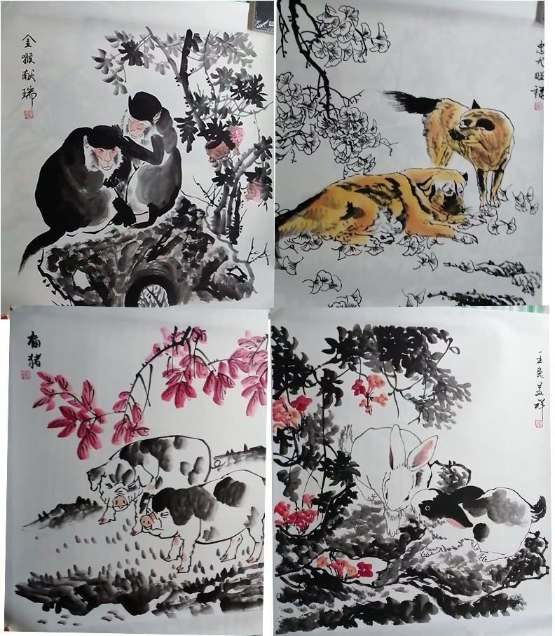 图片[2]-温叶强《十二生肖图》-嘉诚艺术
