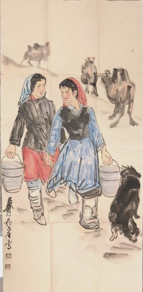 图片[1]-黄胄《西域美女图》-嘉诚艺术