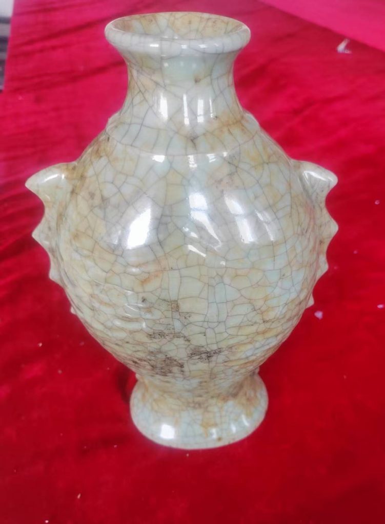 图片[1]-崇宁元年《开片釉色月白瓶》清凉寺御制-嘉诚艺术