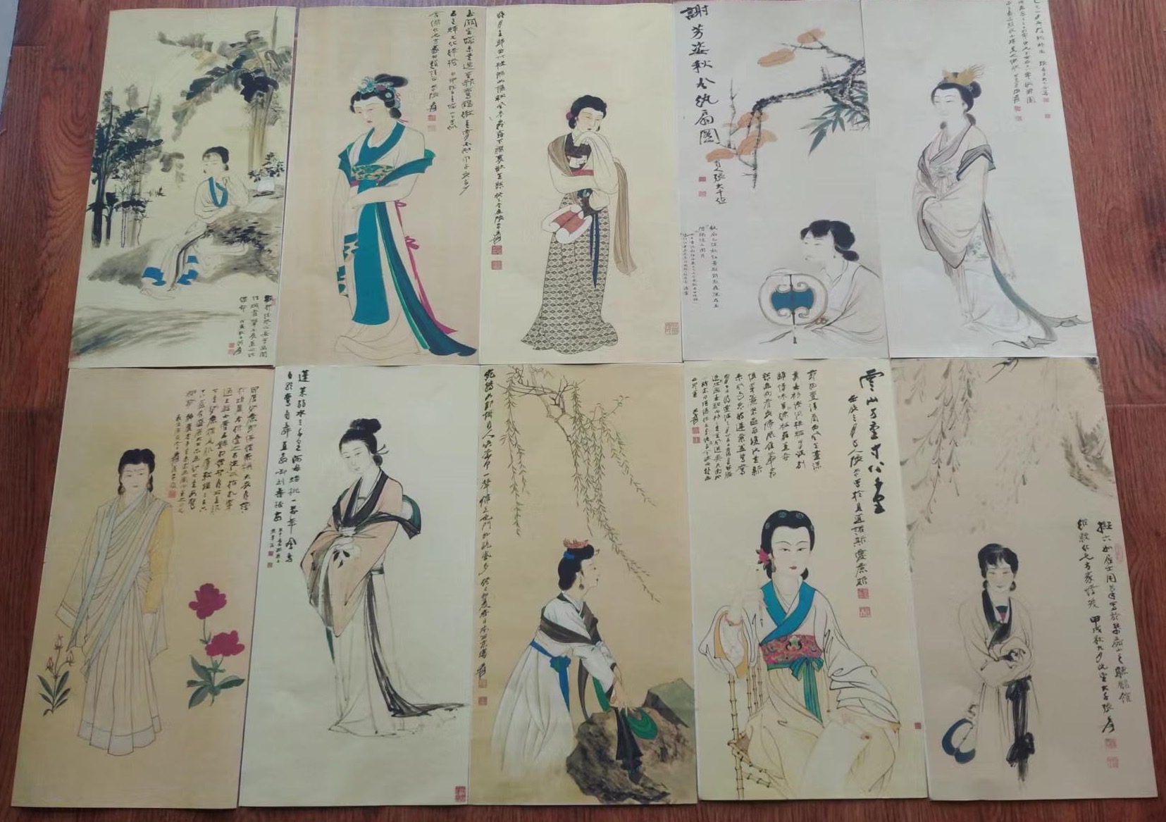 张大千《仕女图》十幅-嘉诚艺术