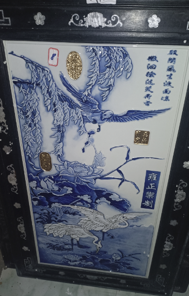 雍正年制《花鸟瓷板画》-嘉诚艺术