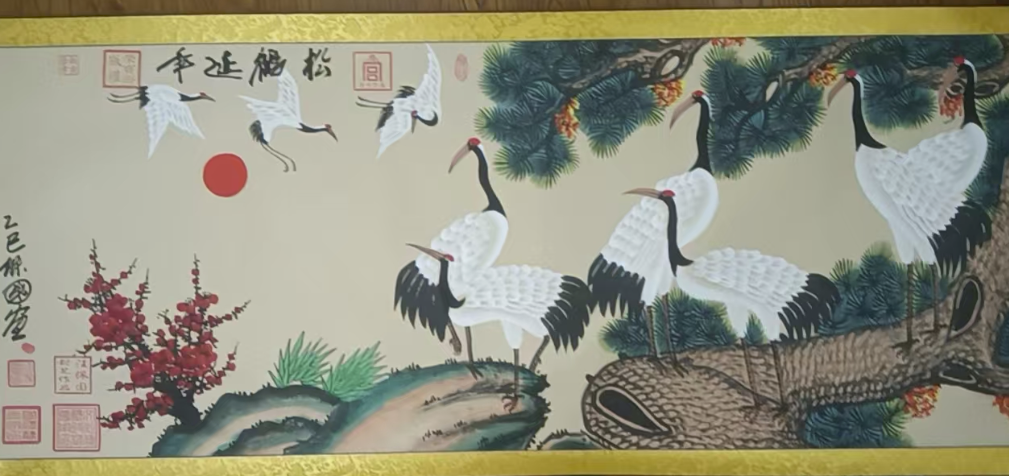 汪保国《松鹤延年》-嘉诚艺术