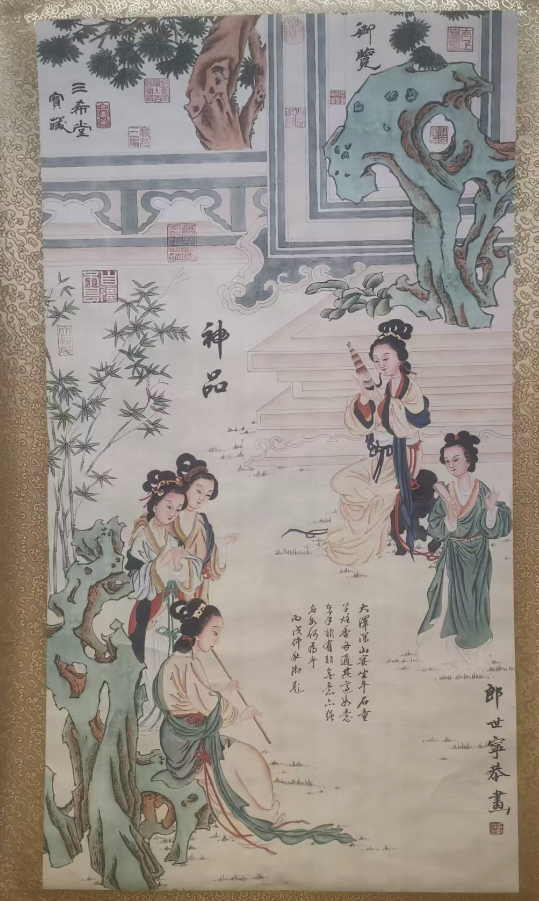 郎世宁《仙宫仕女》-嘉诚艺术