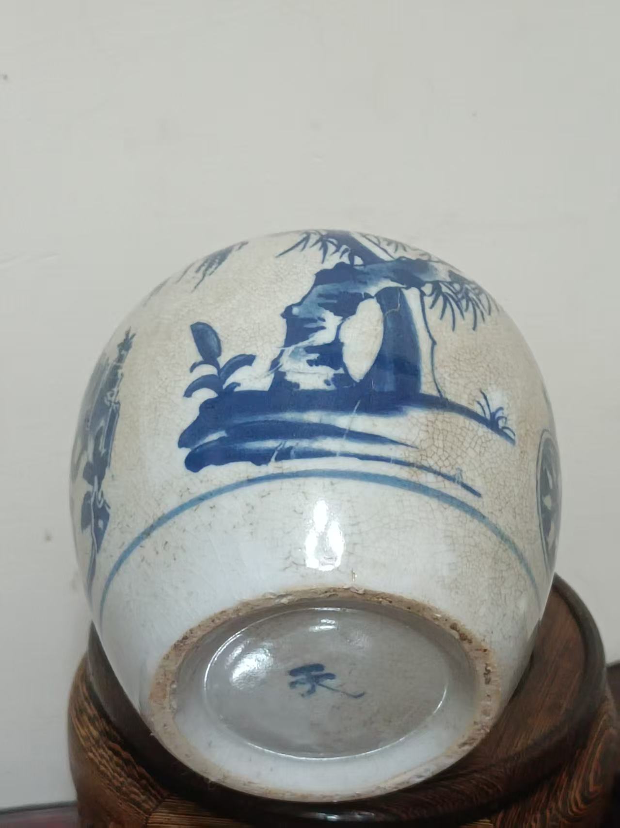 天字《青花鬼谷子下山大罐》