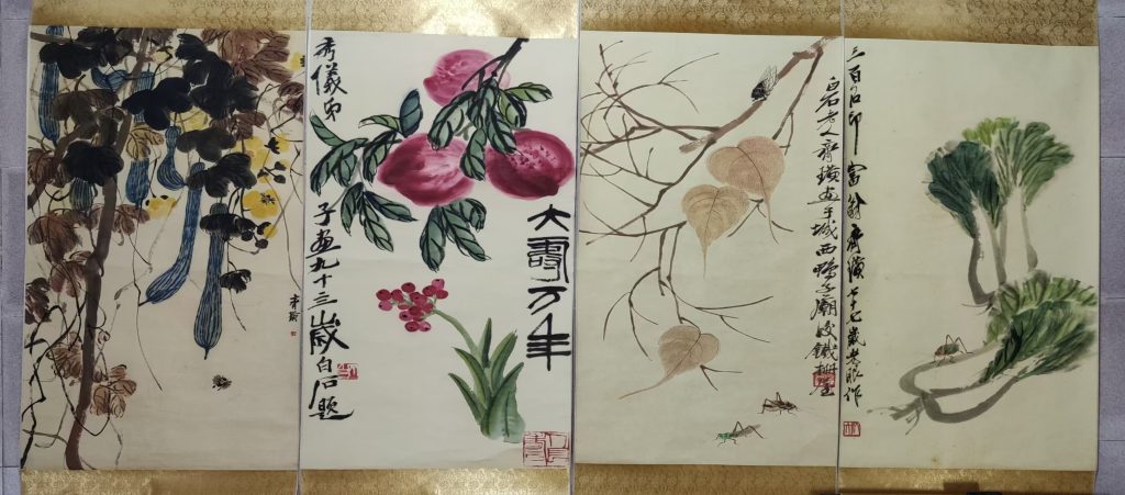 图片[1]-齐白石《果蔬图》*4-嘉诚艺术