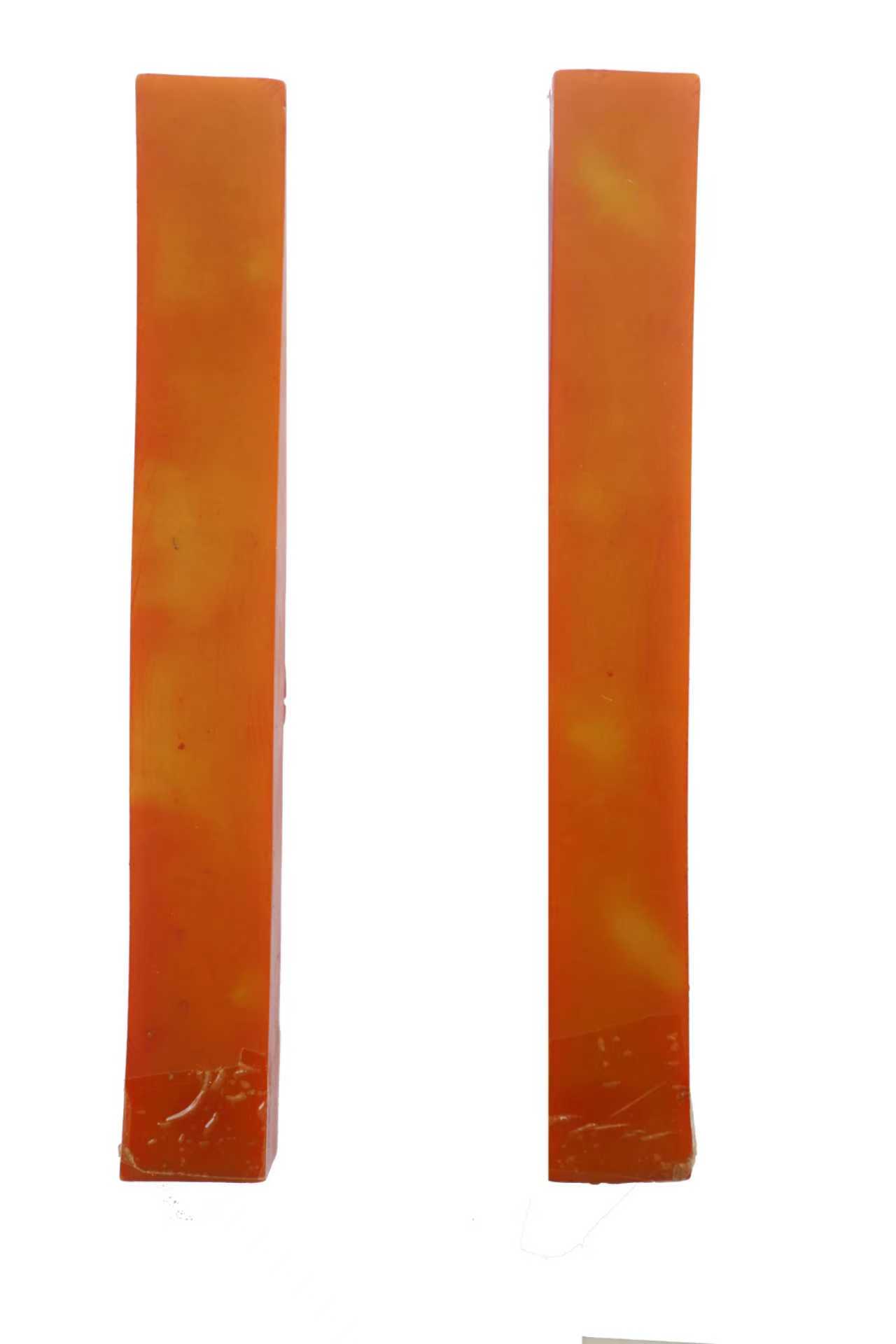 寿山石《玉龙镇尺》一对