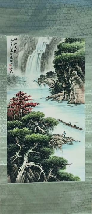 关山月《漓江鱼筏》-嘉诚艺术