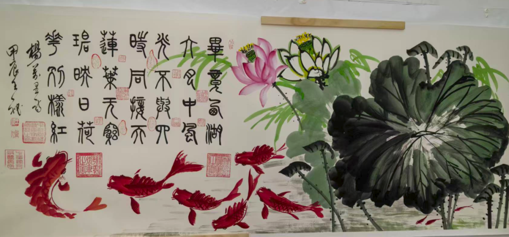 图片[1]-王秘《九鱼图》-嘉诚艺术