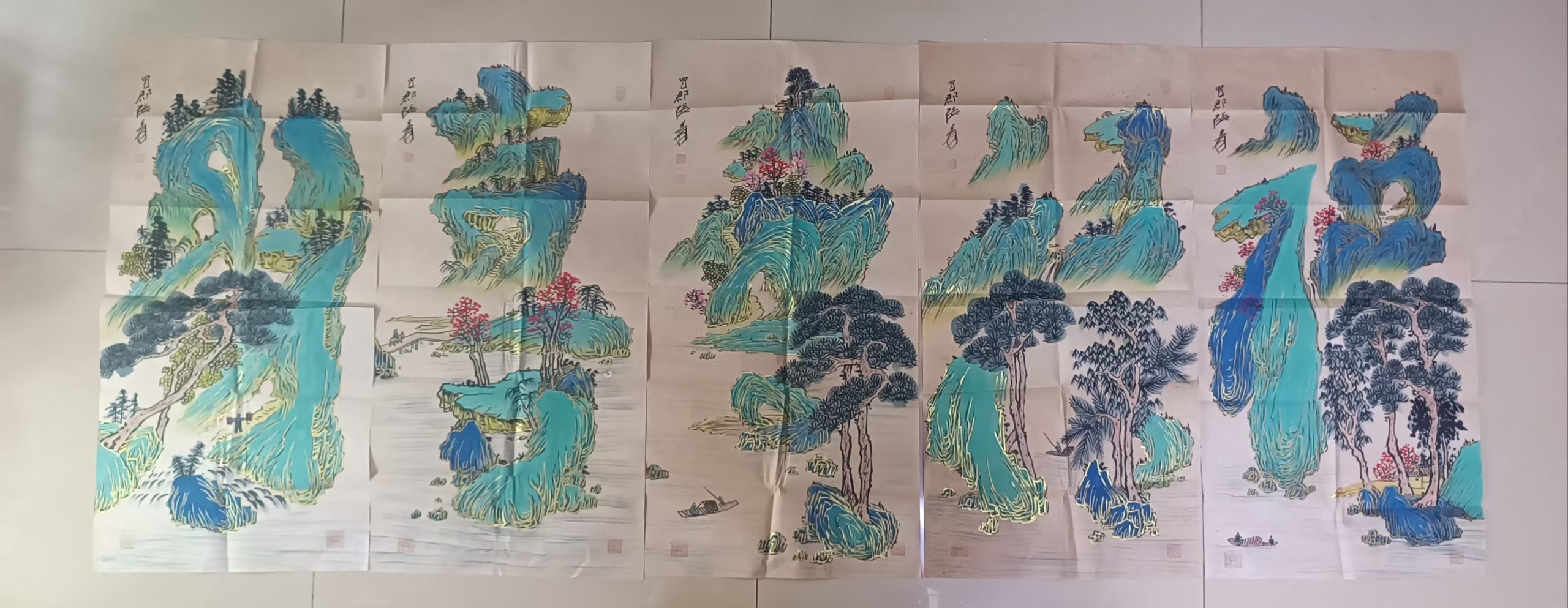 张大千《福禄寿喜财》-嘉诚艺术