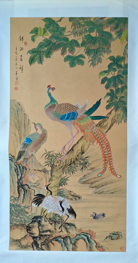 图片[1]-李一墨《锦羽呈祥》-嘉诚艺术