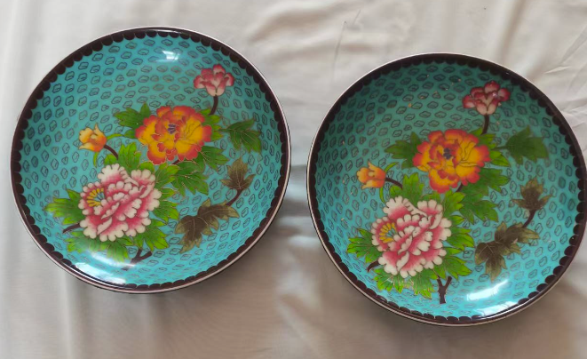 成化年制《珐琅彩富贵牡丹盘》一对-嘉诚艺术