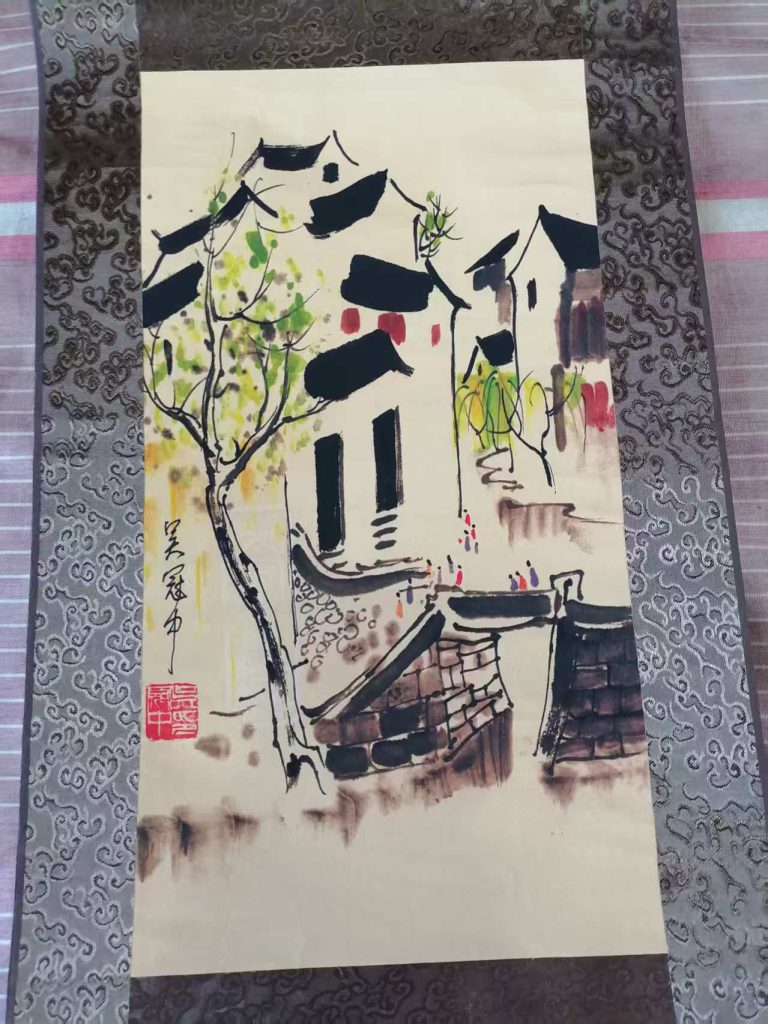 图片[1]-吴冠中《江南水乡》-嘉诚艺术