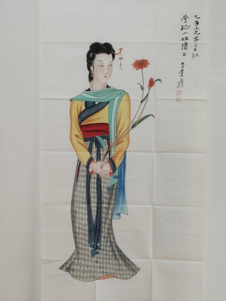 图片[1]-张大千《美人图》-嘉诚艺术