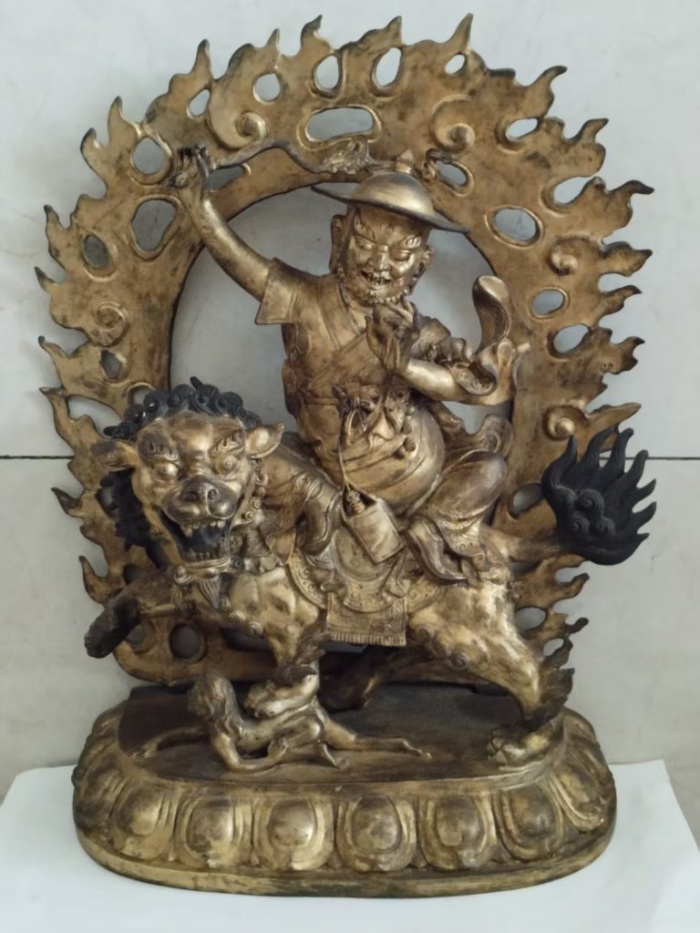 图片[1]-铜鎏金黄财神佛像-嘉诚艺术