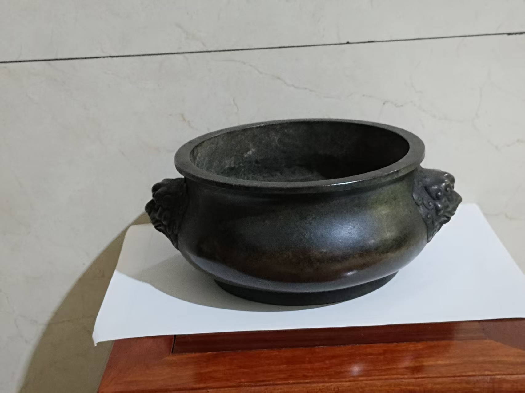 清《永存珍玩款狮耳铜香炉》-嘉诚艺术