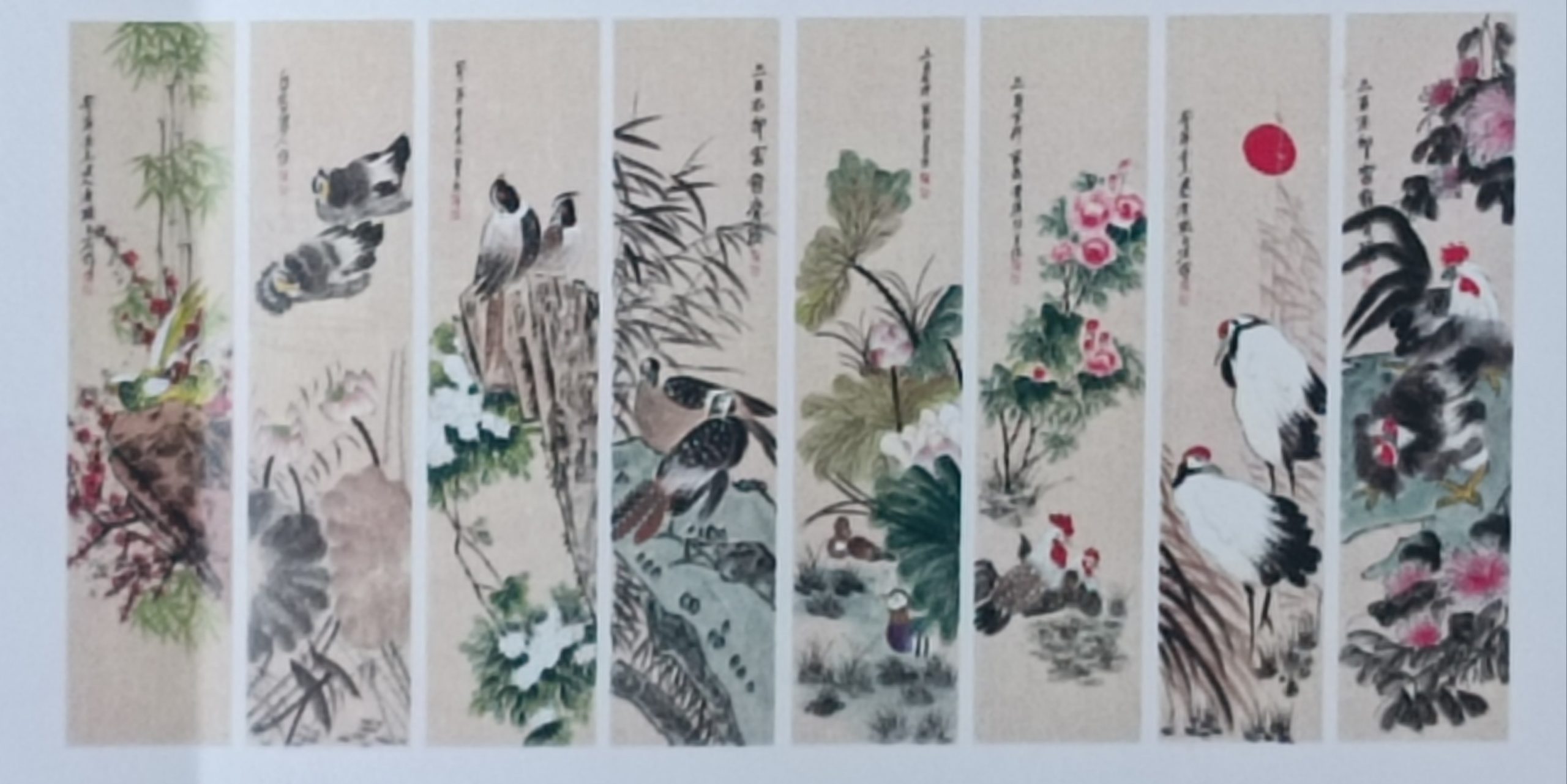 齐白石《花鸟图》 八条屏-嘉诚艺术