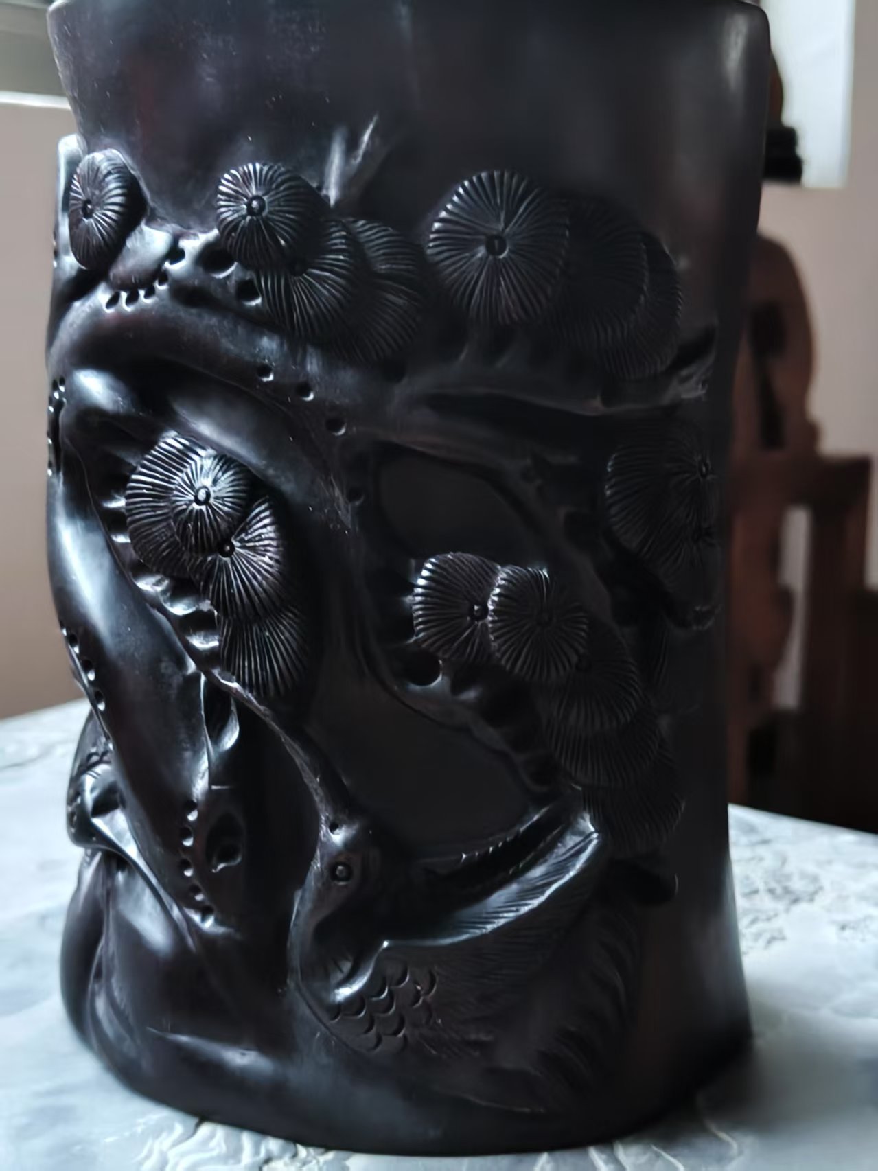 紫檀笔筒-嘉诚艺术