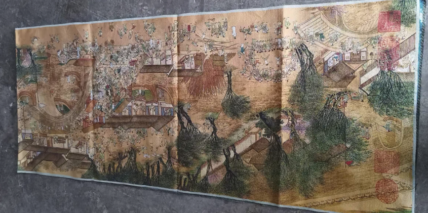 图片[1]-宫廷刺绣《清明上河图》-嘉诚艺术