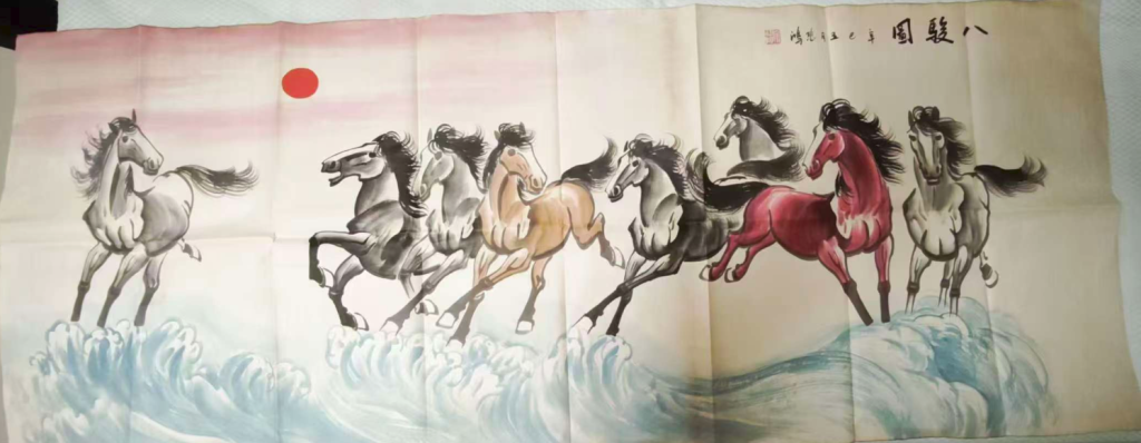 图片[1]-徐悲鸿《八骏图》-嘉诚艺术