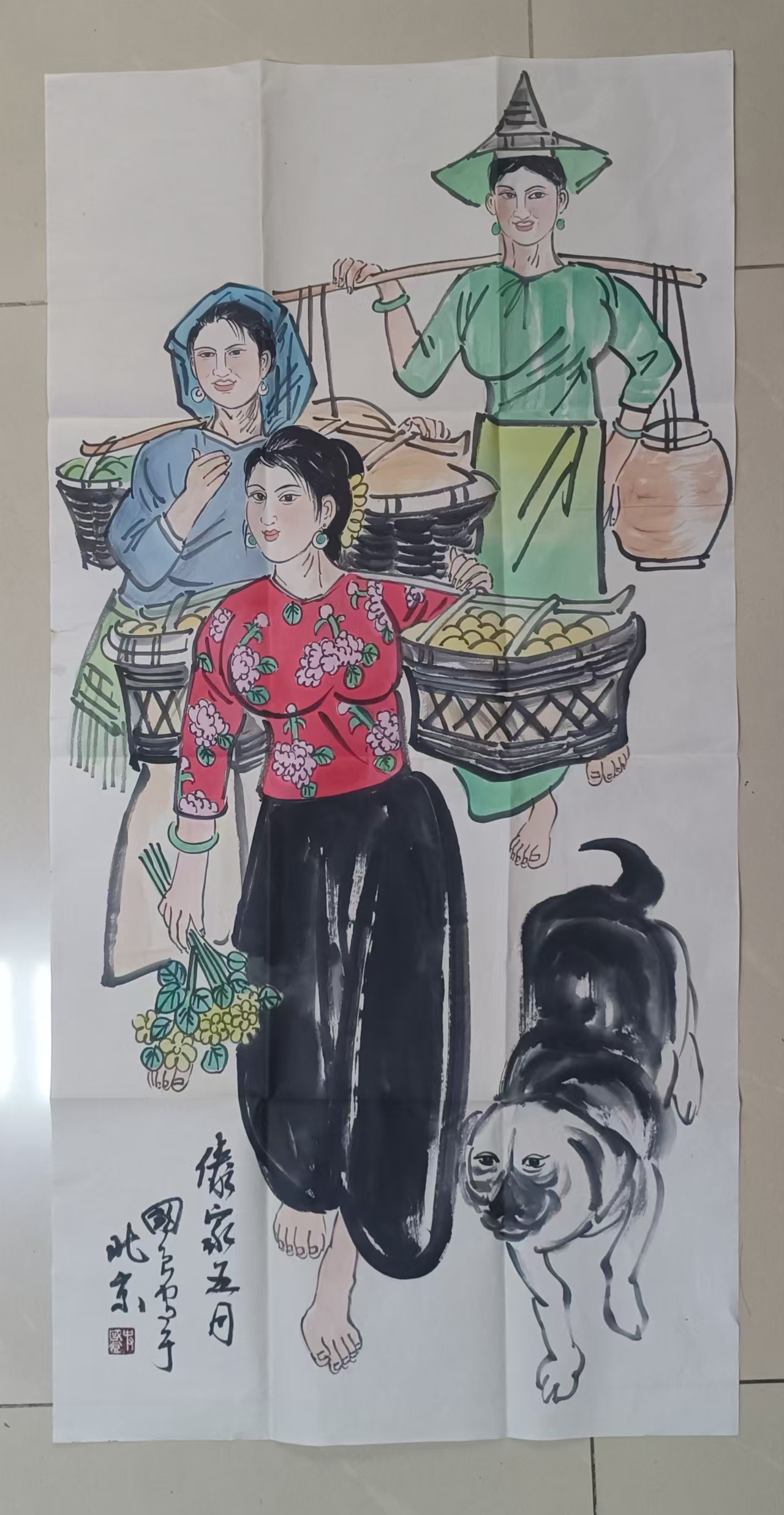 史国良《傣家三月》-嘉诚艺术