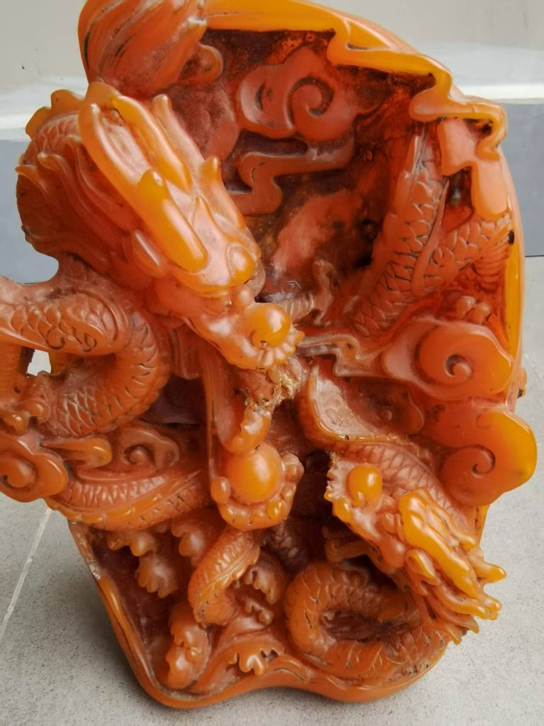 图片[1]-田黄石《龙腾盛世》-嘉诚艺术