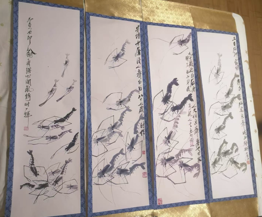 齐白石《墨虾图》-嘉诚艺术