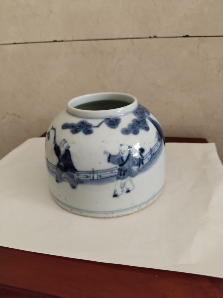 图片[1]-青花婴戏图水盂-嘉诚艺术