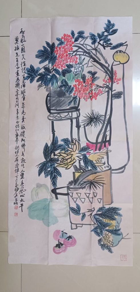 图片[1]-吴昌硕《花卉图》-嘉诚艺术