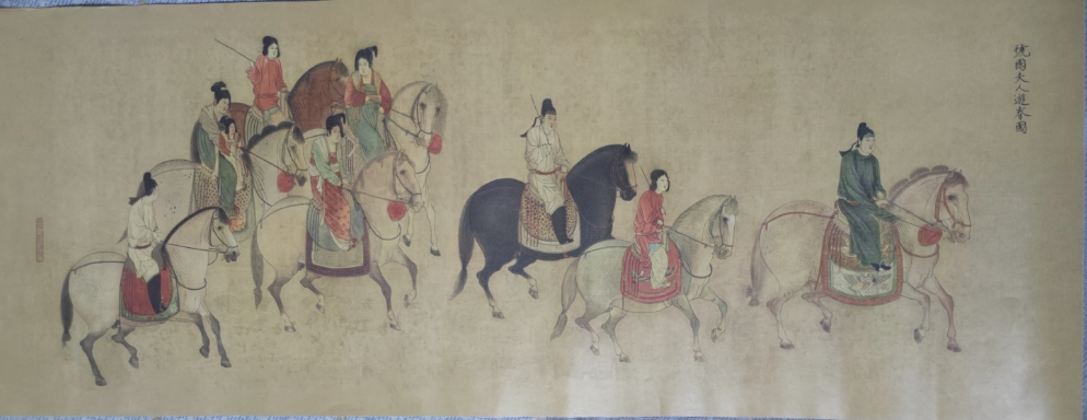 雕刻凹版《号国夫人游春图》-嘉诚艺术