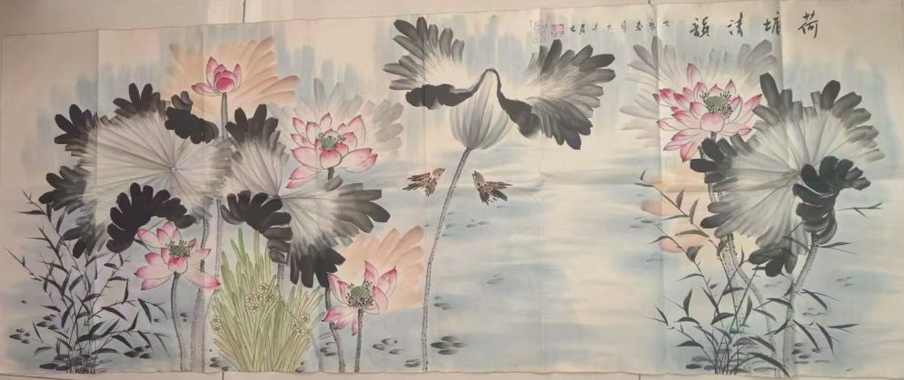 张大千《荷塘清韵》-嘉诚艺术