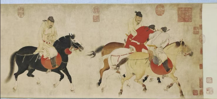 图片[2]-任仁发《五王醉归图》-嘉诚艺术