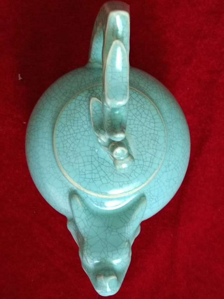 图片[3]-乾德年制《天青釉龙把壶》清凉寺御制-嘉诚艺术