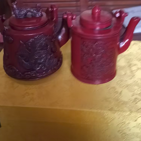 宣德年制《红珊瑚龙凤壶》一对-嘉诚艺术