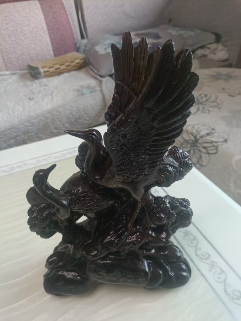 图片[1]-紫檀《松鹤延年》-嘉诚艺术