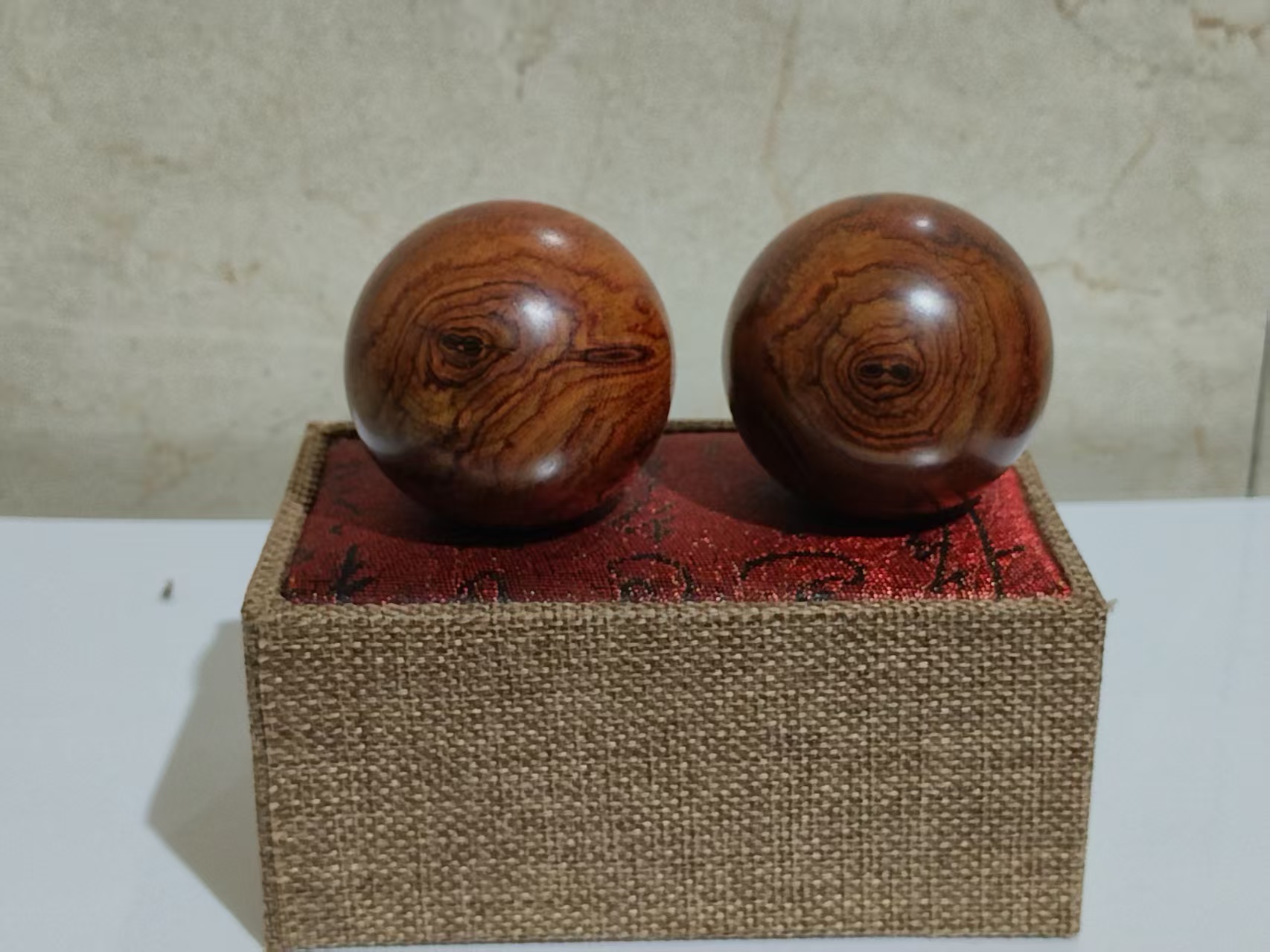 海南黄花梨保健球一对-嘉诚艺术