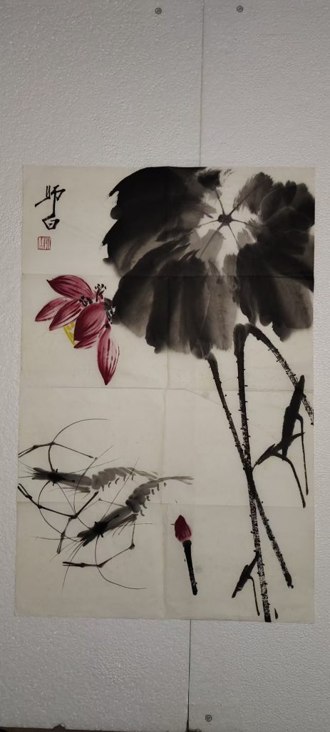 图片[1]-娄师白《荷塘虾趣图》-嘉诚艺术