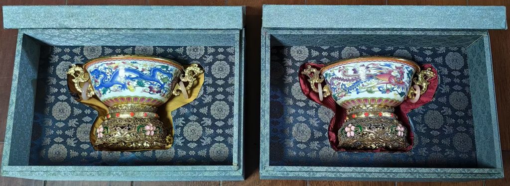 图片[1]-乾隆年制《御用粉彩龙纹碗》一对-嘉诚艺术