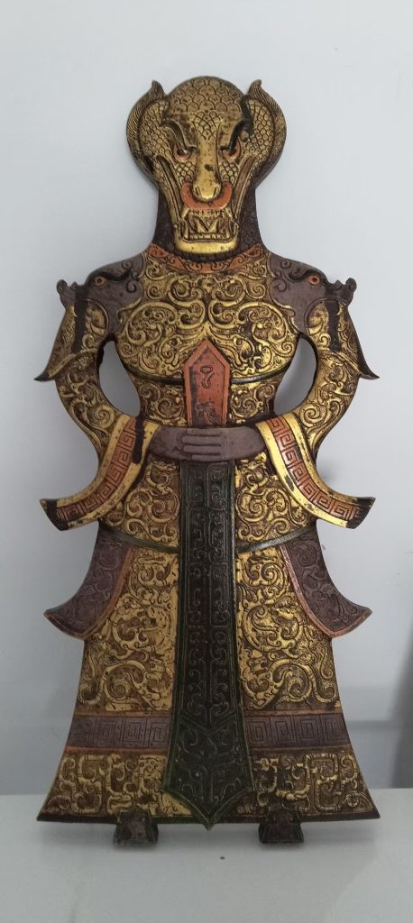 图片[1]-高古玉《鎏金彩绘神兽》-嘉诚艺术